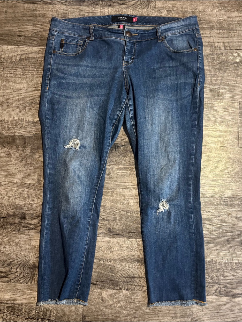 Torrid Jeans Women’s 14 Blue Raw Hem Denim